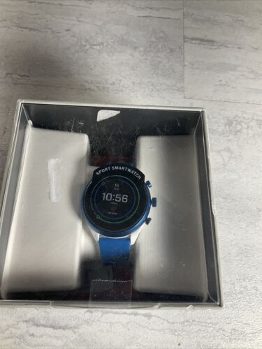 Fossil Women's Sport Heart Rate Metal and Silicone Touchscreen Smartwatch Blue (6922788241591)